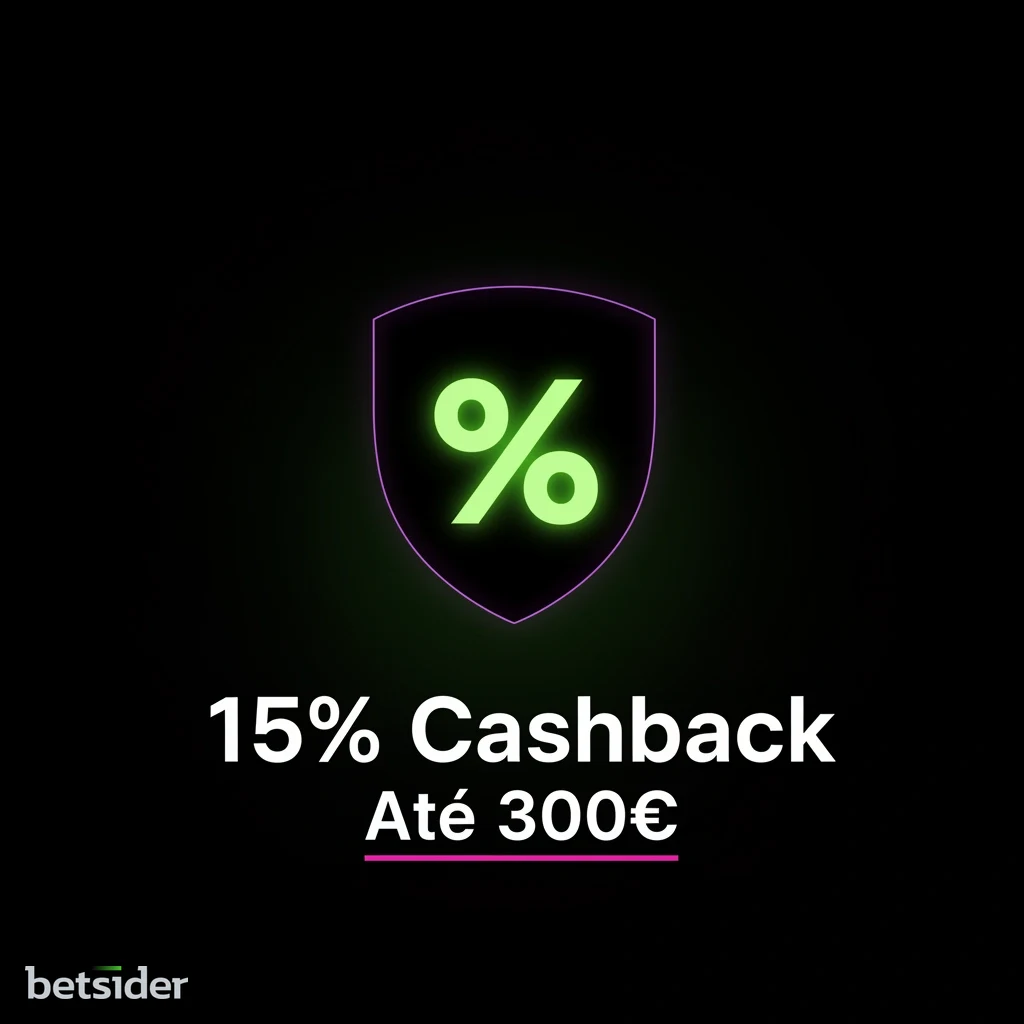 Gráfico a ilustrar a oferta de bónus de cashback de boas-vindas da Betsider.